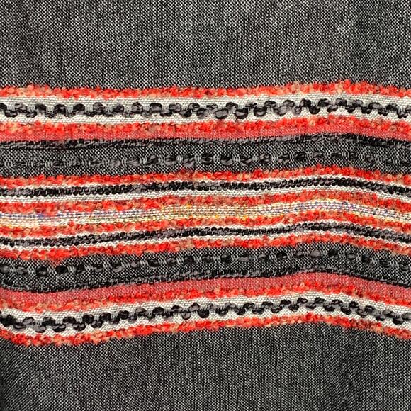 Vintage Y2K Skirt Long Wool Midi Skirt Size 10 P Gray Red Woven Sag Harbor Lined - Picture 2 of 10